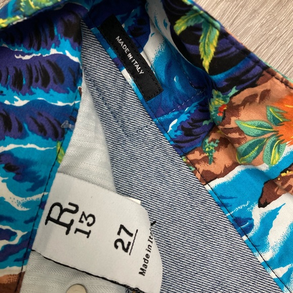 R13 Tie Waist Cross over Short. Size 27 - Picture 8 of 12